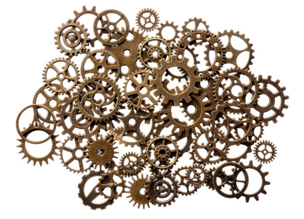 istock Group of brass pinions 1125378439