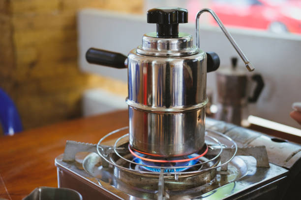 istock steaming & frothing milk pot for coffee maker 1125381080