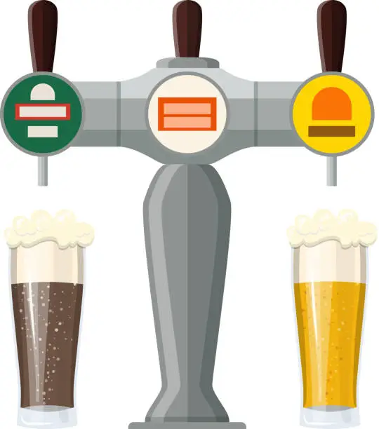 Vector illustration of Bar Beer Tap