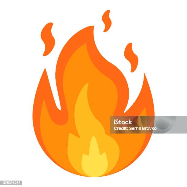 Fire Sign Fire Flames Icon Isolated On White Background Vector Illustration Stock Illustration - Download Image Now