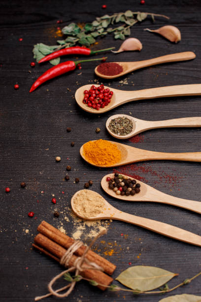 istock spices in spoons on wooden table 1125401905