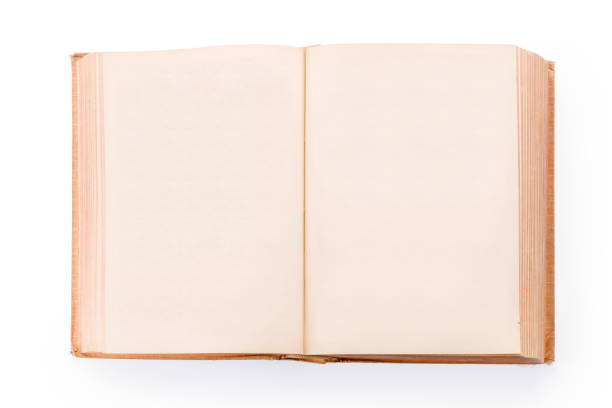 istock Large old open book with blank pages isolated with clipping path 1125402420