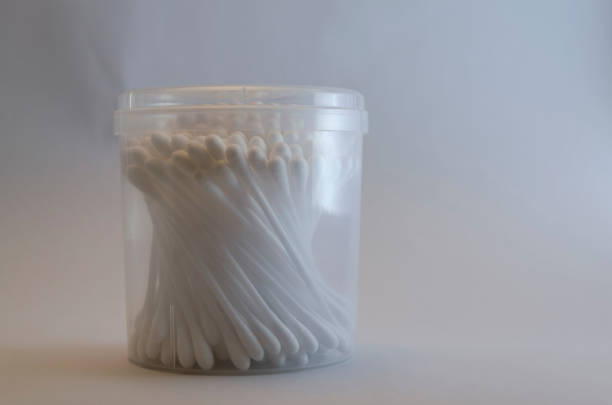 Cotton bud isolated on white background
