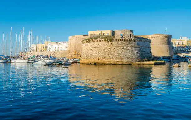 Sunny morning in Gallipoli, province of Lecce, Puglia (Apulia), southern Italy.