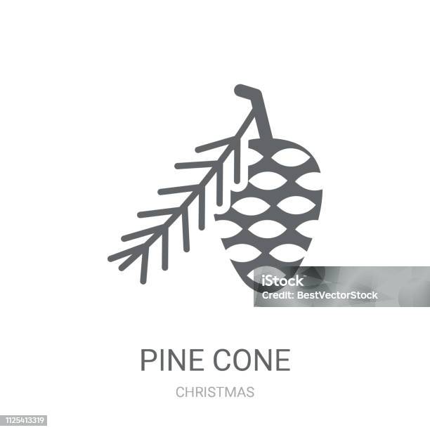 Pine Cone Icon Trendy Pine Cone Logo Concept On White Background From Christmas Collection Stock Illustration - Download Image Now