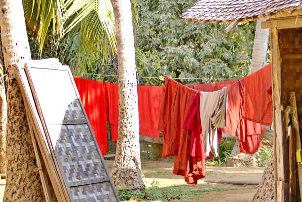 istock Monks robes on a clothes line 1125413575