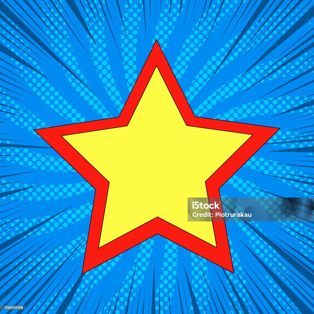 Comic Stars Vector Superstar Comic Bright Template Stock Illustration - Download Image Now ...