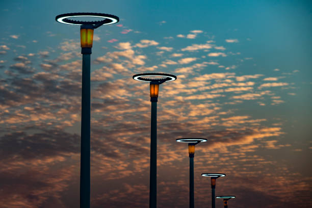 istock Lighting equipment in street, Led lamp. 1125415044