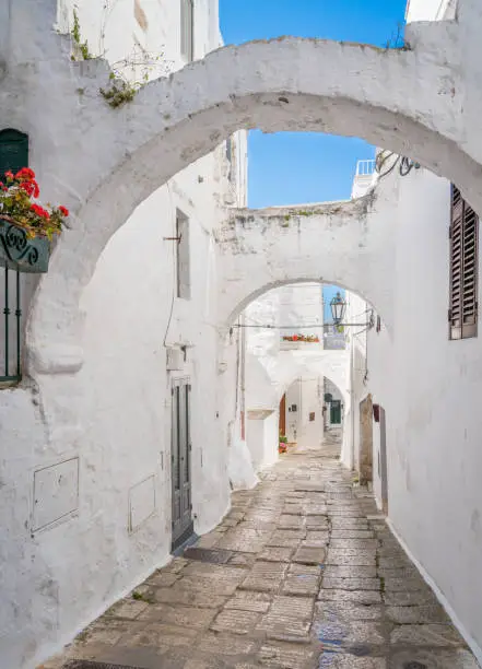 Scenic view of Ostuni, Apulia (Puglia), southern Italy.