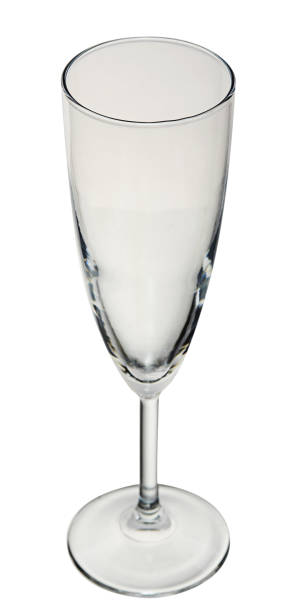 istock Empty glass champagne isolated on white background. 1125423862