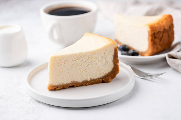 istock Cheesecake New York with cup of coffee 1125423912
