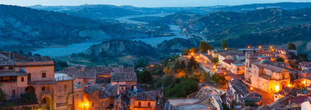 istock Night Stilo village, Calabria, Italy. 1125426909