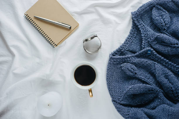istock Women clothing. Flat lay, cozy concept 1125429877