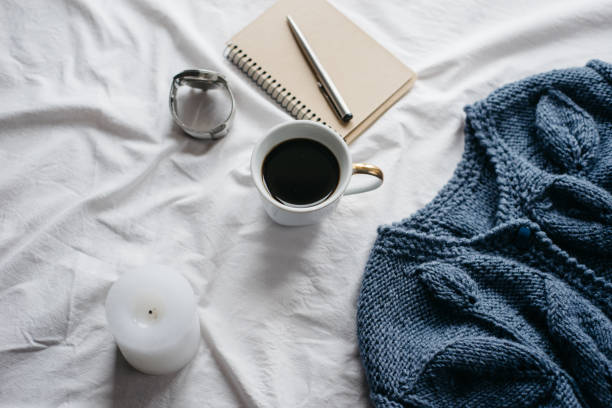 istock Women clothing. Flat lay, cozy concept 1125431074