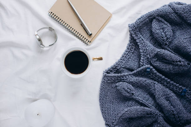 istock Women clothing. Flat lay, cozy concept 1125431688