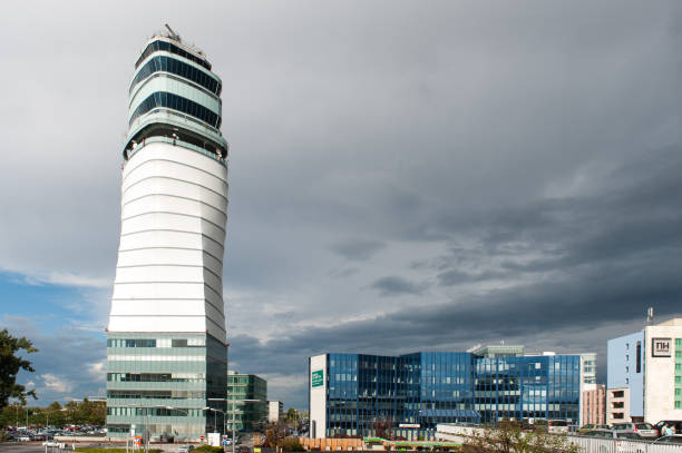 Dayton - Circa April 2018: The Air Traffic Control Tower at Dayton International Airport. Built in 2011, it stands 254 feet tall III