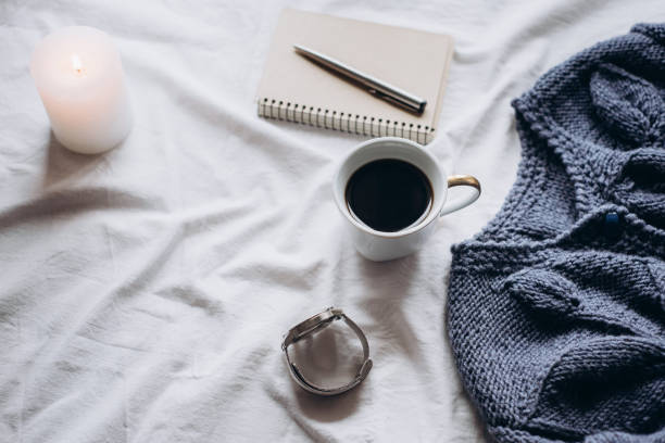 istock Women clothing. Flat lay, cozy concept 1125432929