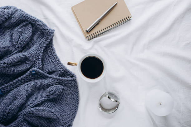 istock Women clothing. Flat lay, cozy concept 1125434115