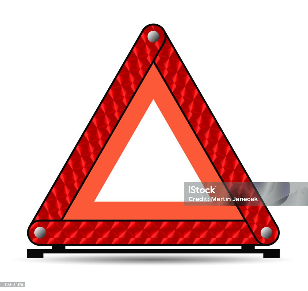 Abbildung Warnung Dreieck Reflektor Stock Vektor Art und mehr Bilder von  Dreieck - Dreieck, Gefahr, Orange - Farbe - iStock