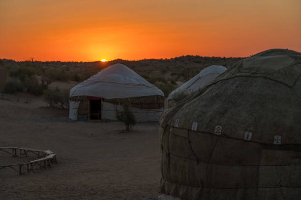 istock Yurts in the Kyzyl Kum Desert 1125439245