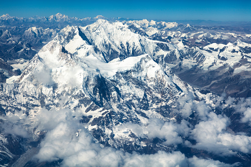 Vista aérea del Monte Everest, Himalaya, Nepal photo