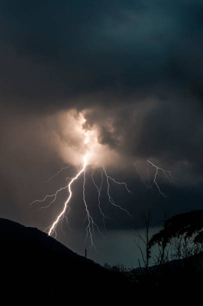 istock Lightning and thunder in a thunderstorm on a summer night 1125442929