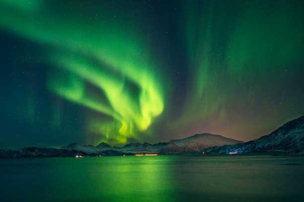 istock Magical boreal aurora illuminates the sky 1125443285