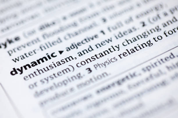 istock Close up to the dictionary definition of word Dynamic 1125443837