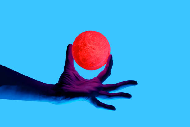 istock Isolated on blue background photo of man 1125445260