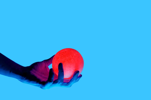 istock Isolated on blue background photo of man 1125445405