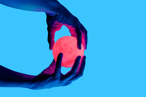 istock Isolated on blue background photo of man 1125445527