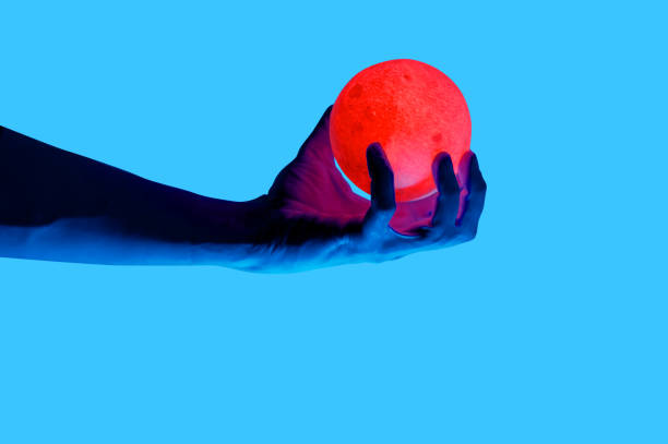 istock Isolated on blue background photo of man 1125445626