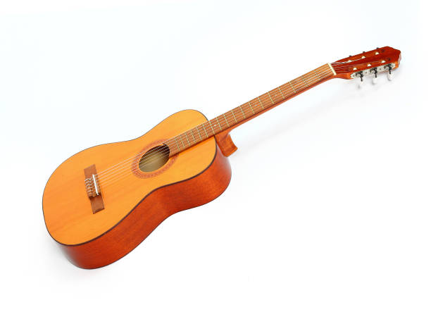 istock Acoustic guitar. Musical instrument isolated on white background. 1125451152
