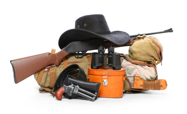 istock Vintage gear for camping in the wilderness. 1125451321