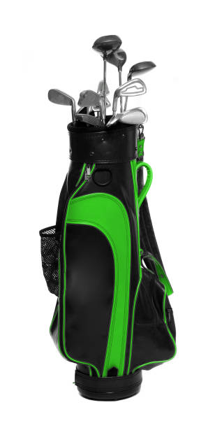 istock Two color golf clubs bag isolated on a white background. 1125451858
