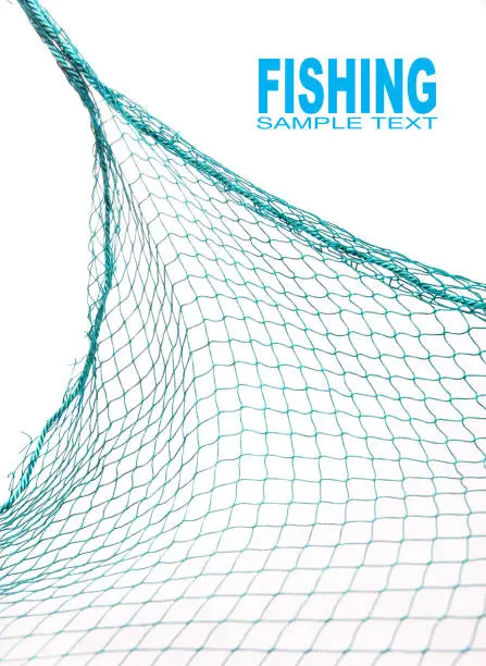 Photo of Fishing net with copy space.