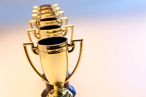 istock Row Of Trophies 1125457094