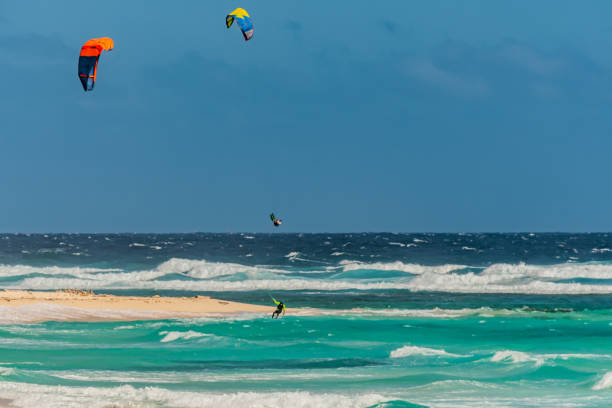 istock Kite boarding in the ocean 1125460885