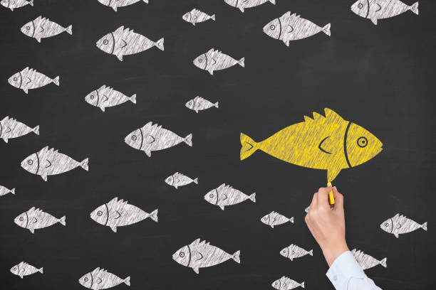 istock Going Your Own Way on Blackboard Background 1125482335
