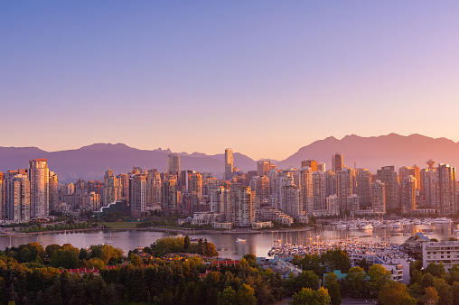 Landscape of Vancouver in Early morning