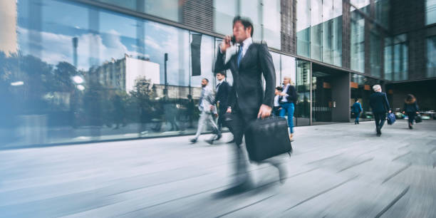 istock Business people in a hurry to work 1125492027