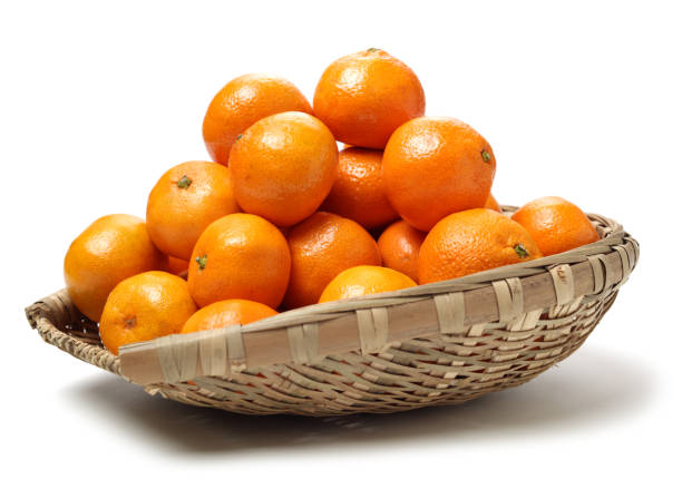 istock Fresh tangerines isolated on the white Background 1125493497