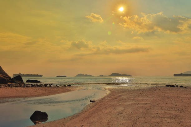 the Sunset in Lung Kwu Tan, Hong Kong.