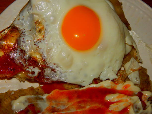 istock Egg Sandwhich on Homemade Flat Bread with Pruscuitto 1125511946