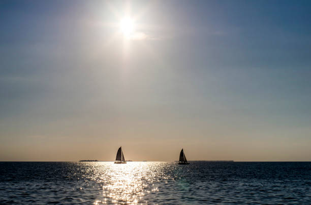 istock two sail boats on horizon 1125520659