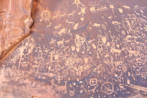 istock Petroglyphs on Newspaper Rock at Utah 1125530982