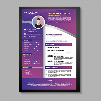 Curriculum Cover Design Template Stock Illustration - Download Image ...