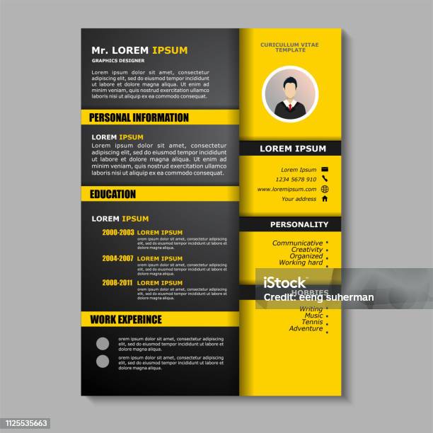 Curriculum Cover Design Template Stock Illustration - Download Image ...