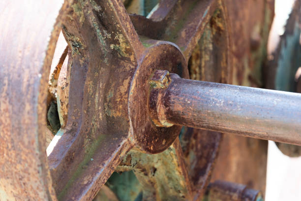 istock Close up of wheel and spindle 1125540962
