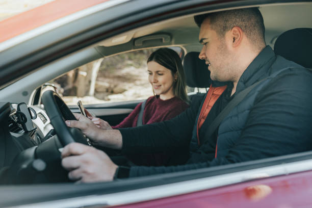 istock Young couple in the car 1125548589